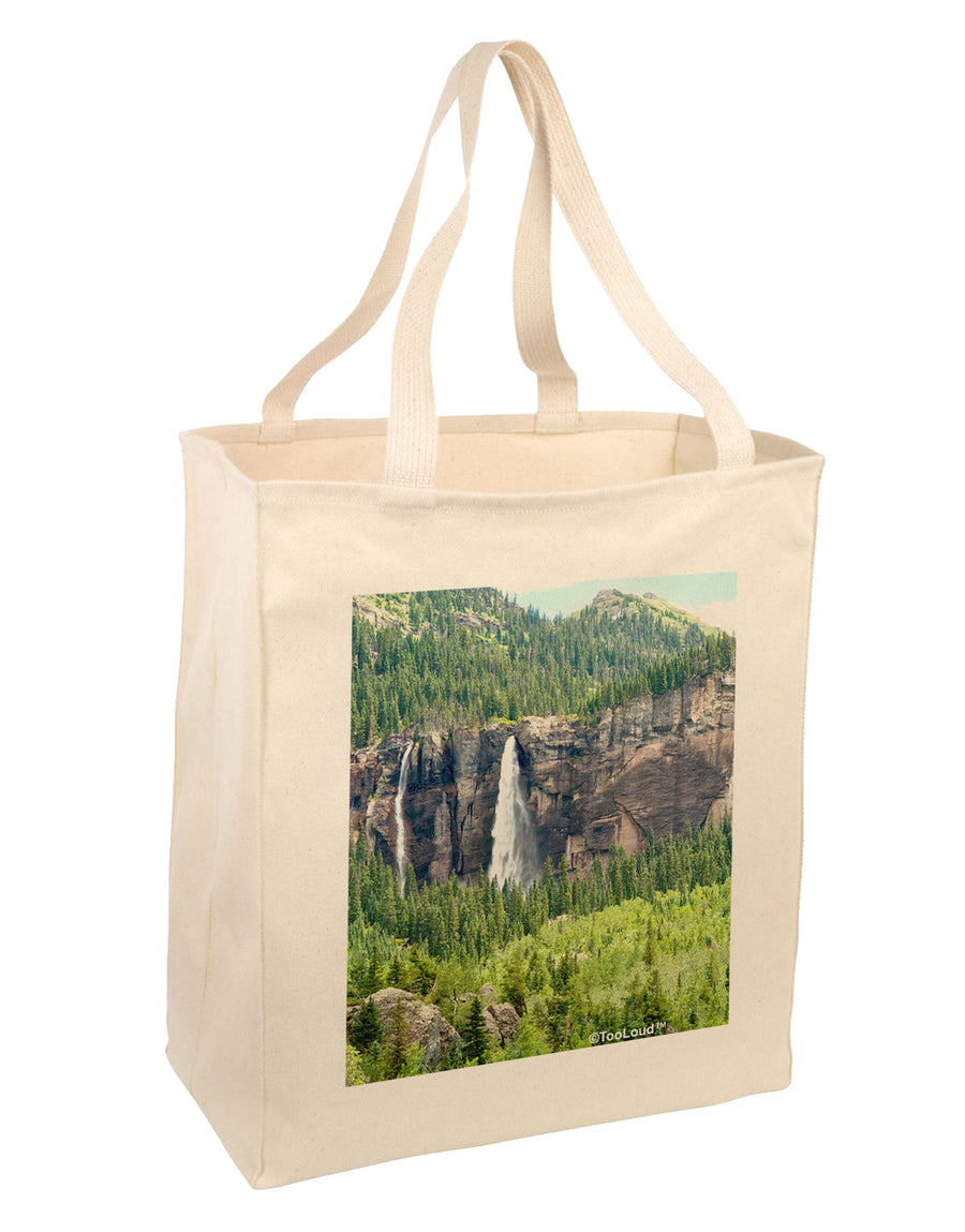 Beautiful Cliffs Nature Large Grocery Tote Bag by TooLoud-Grocery Tote-TooLoud-Natural-Large-Davson Sales