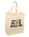 ATL Atlanta Text Large Grocery Tote Bag by TooLoud-Grocery Tote-TooLoud-Natural-Large-Davson Sales