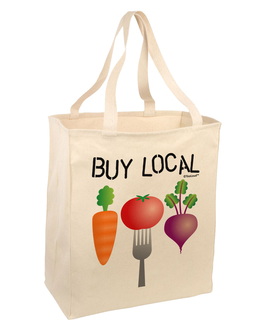 Buy Local - Vegetables Design Large Grocery Tote Bag-Grocery Tote-TooLoud-Natural-Large-Davson Sales