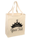 Personalized Princess -Name- Design Large Grocery Tote Bag-Grocery Tote-TooLoud-Natural-Large-Davson Sales