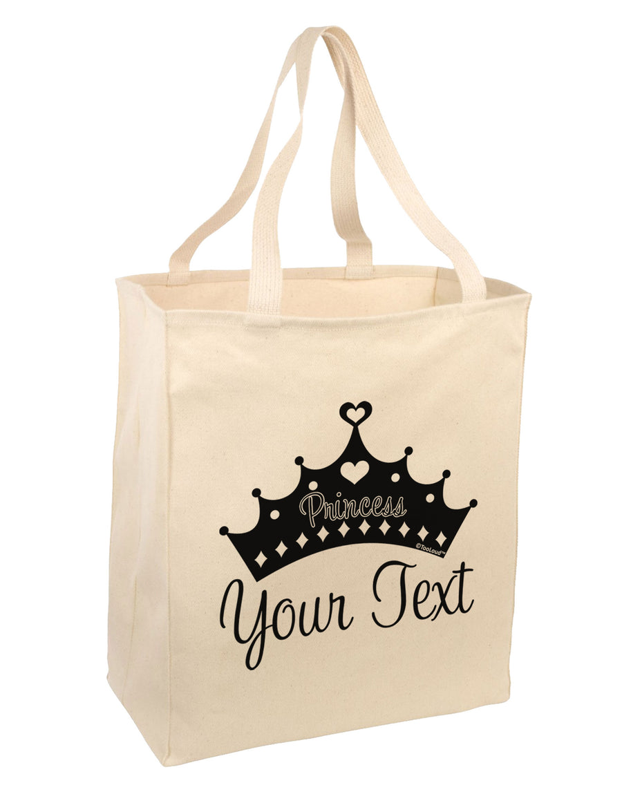 Personalized Princess -Name- Design Large Grocery Tote Bag-Grocery Tote-TooLoud-Natural-Large-Davson Sales