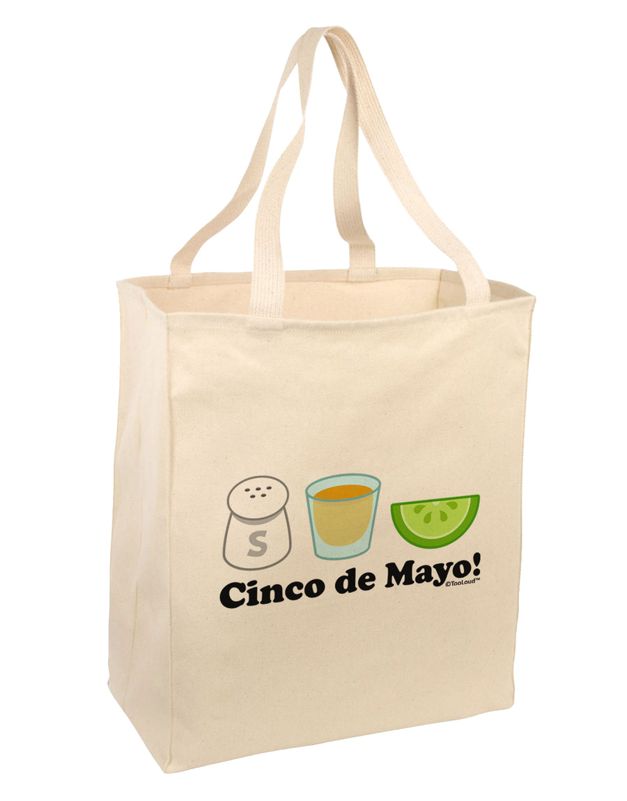 Cinco de Mayo Design - Salt Tequila Lime Large Grocery Tote Bag by TooLoud-Grocery Tote-TooLoud-Natural-Large-Davson Sales