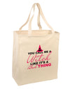 Witch - Bad Thing Text Large Grocery Tote Bag-Grocery Tote-TooLoud-Natural-Large-Davson Sales