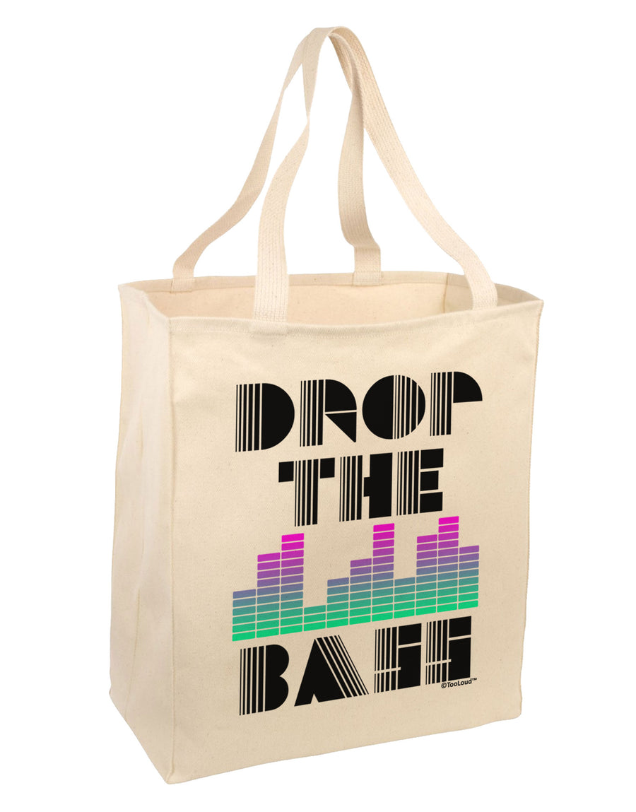 Drop the Bass Large Grocery Tote Bag-Grocery Tote-TooLoud-Natural-Large-Davson Sales