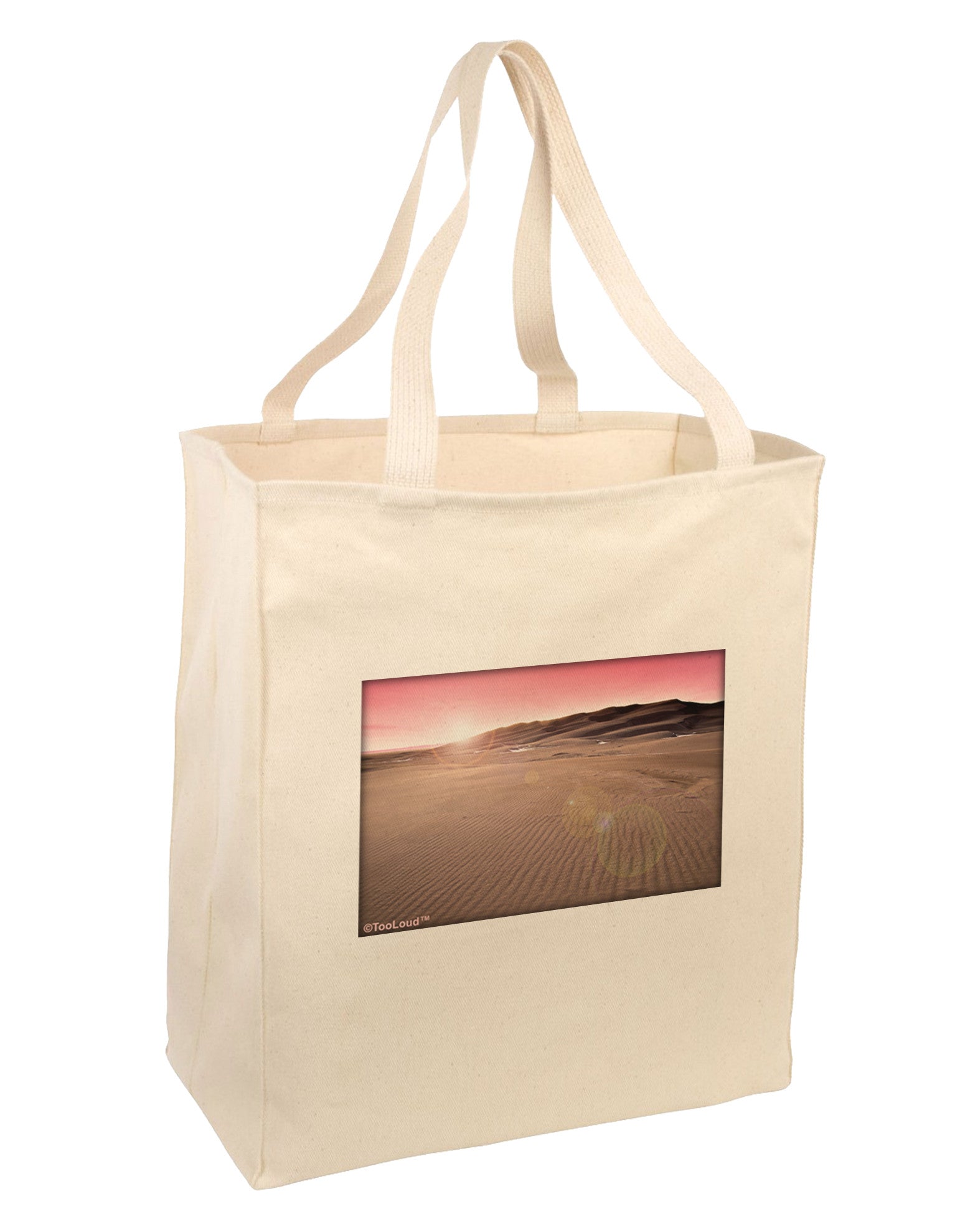TooLoud Victor Mines Pink Sunrise Large Grocery Tote Bag-Grocery Tote-TooLoud-Natural-Large-Davson Sales