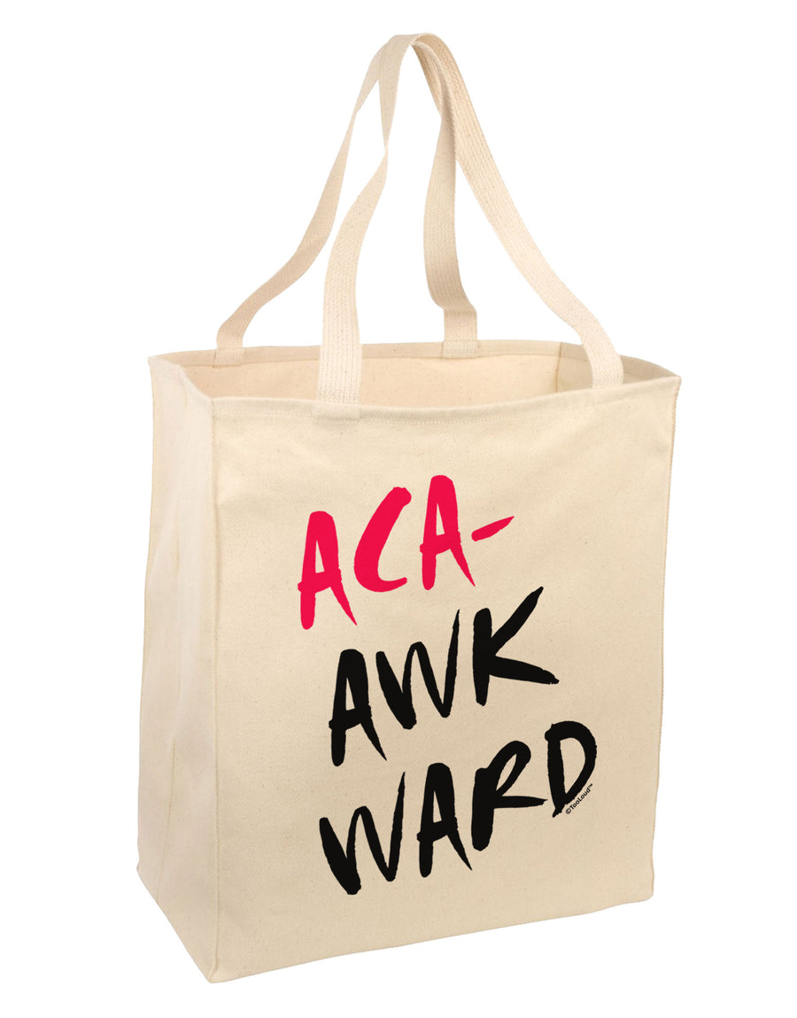 Aca-Awkward Large Grocery Tote Bag-Grocery Tote-TooLoud-Natural-Large-Davson Sales