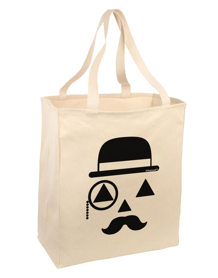 Gentleman Jack-o-lantern Large Grocery Tote Bag-Grocery Tote-TooLoud-Natural-Large-Davson Sales