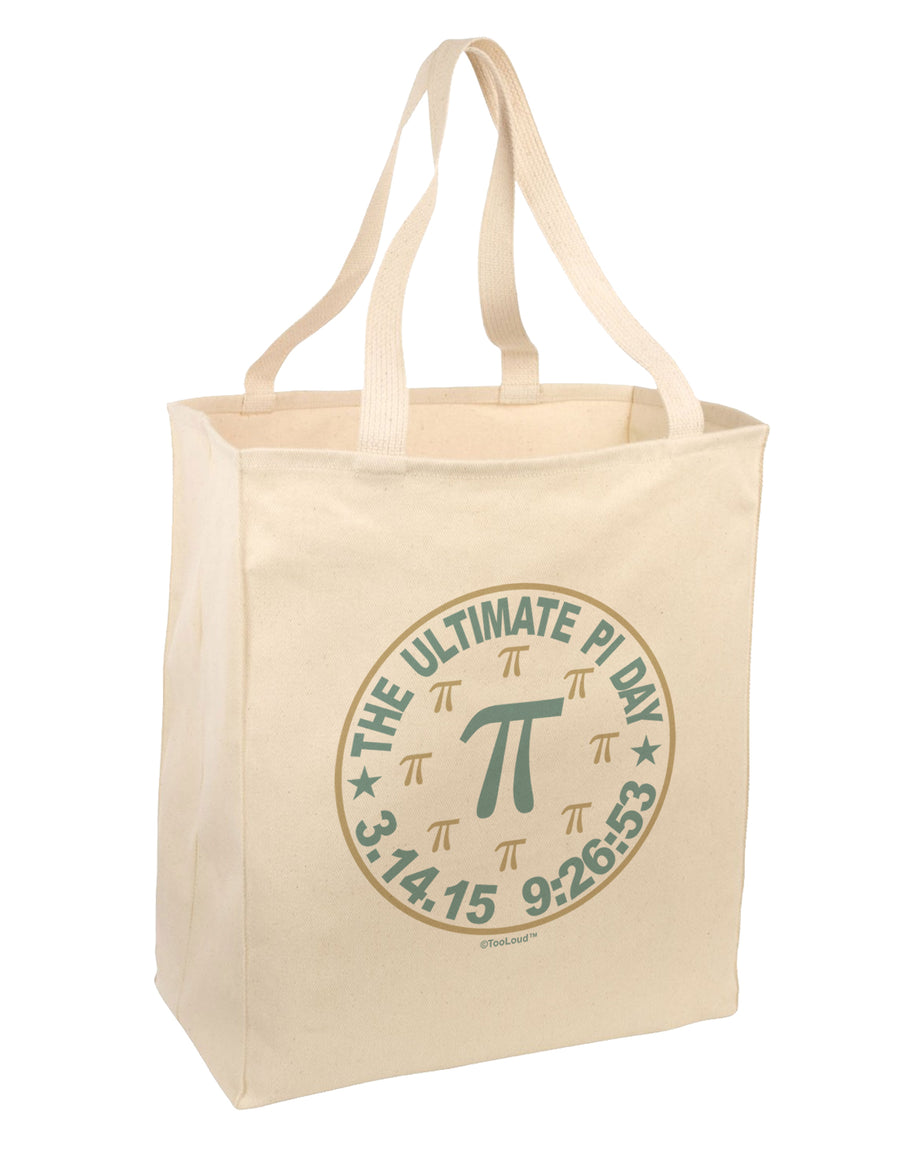 The Ultimate Pi Day Emblem Large Grocery Tote Bag by TooLoud-Grocery Tote-TooLoud-Natural-Large-Davson Sales