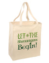 Let the Shenanigans Begin Large Grocery Tote Bag-Grocery Tote-TooLoud-Natural-Large-Davson Sales