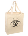 Biohazard Symbol Grey Stone - Apocalypse Large Grocery Tote Bag-Grocery Tote-TooLoud-Natural-Large-Davson Sales