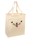 Kyu-T Face - Puppino the Puppy Dog Large Grocery Tote Bag-Grocery Tote-TooLoud-Natural-Large-Davson Sales