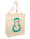 Cute Penguin Matryoshka Nesting Doll - Christmas Large Grocery Tote Bag-Grocery Tote-TooLoud-Natural-Large-Davson Sales