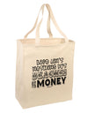 Beaches and Money Large Grocery Tote Bag by TooLoud-Grocery Tote-TooLoud-Natural-Large-Davson Sales