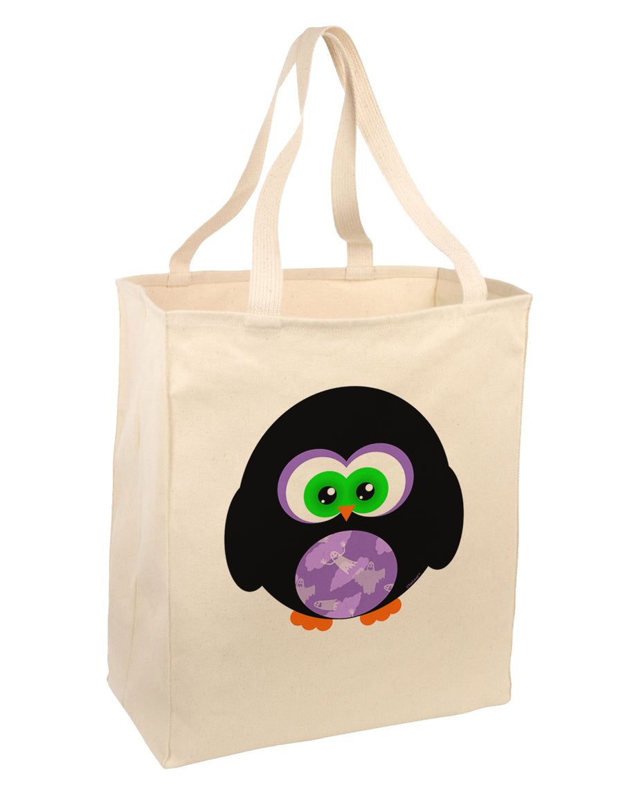 Cute Owl Halloween Large Grocery Tote Bag-Grocery Tote-TooLoud-Natural-Large-Davson Sales