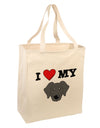 I Heart My - Cute Black Labrador Retriever Dog Large Grocery Tote Bag by TooLoud-Grocery Tote-TooLoud-Natural-Large-Davson Sales