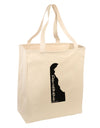 Delaware - United States Shape Large Grocery Tote Bag-Grocery Tote-TooLoud-Natural-Large-Davson Sales