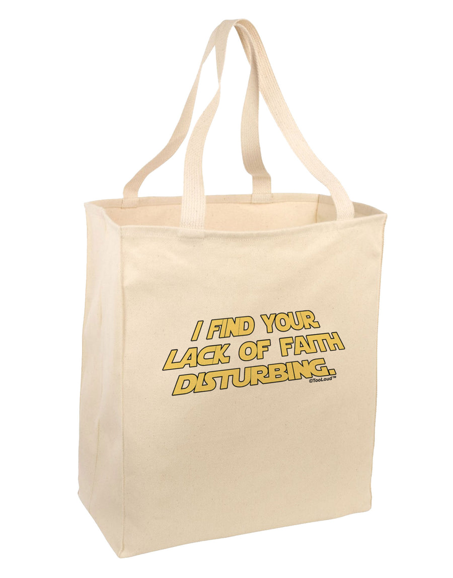 Lack of Faith Large Grocery Tote Bag-Grocery Tote-TooLoud-Natural-Large-Davson Sales