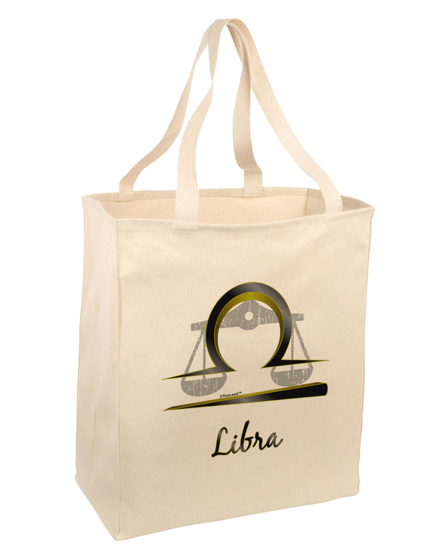 Libra Symbol Large Grocery Tote Bag-Grocery Tote-TooLoud-Natural-Large-Davson Sales