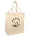 Zombie Apocalypse Close Quarters Expert Large Grocery Tote Bag-Grocery Tote-TooLoud-Natural-Large-Davson Sales