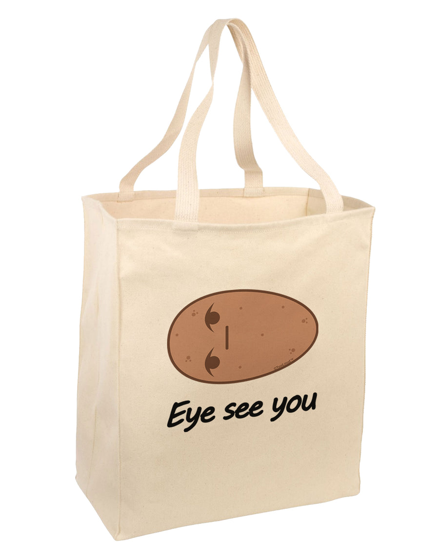 Potato - Eye See You Large Grocery Tote Bag-Grocery Tote-TooLoud-Natural-Large-Davson Sales