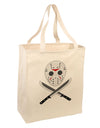 Scary Mask With Machete - Halloween Large Grocery Tote Bag-Grocery Tote-TooLoud-Natural-Large-Davson Sales