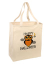 Owl Orange Text Large Grocery Tote Bag-Grocery Tote-TooLoud-Natural-Large-Davson Sales