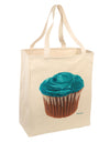 Giant Bright Turquoise Cupcake Large Grocery Tote Bag by TooLoud-Grocery Tote-TooLoud-Natural-Large-Davson Sales