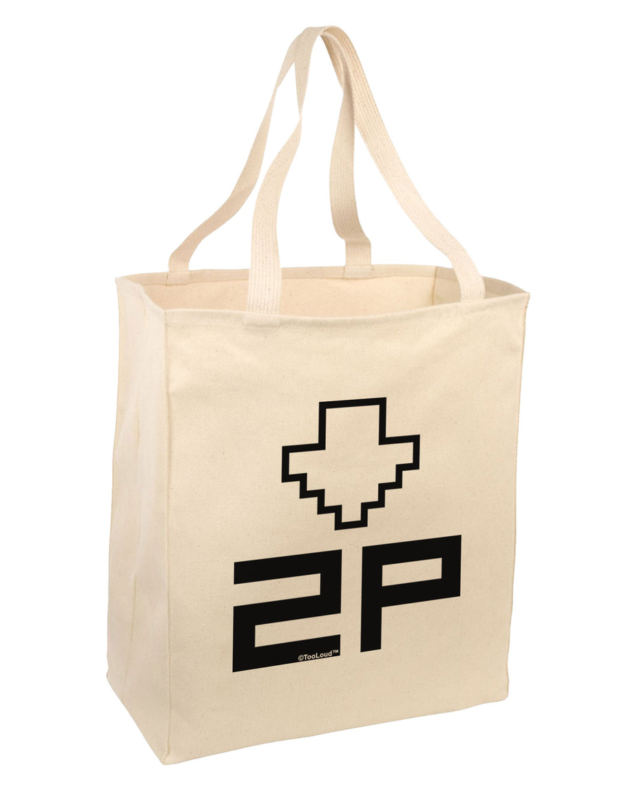 Player Two Selection Icon Large Grocery Tote Bag-Grocery Tote-TooLoud-Natural-Large-Davson Sales