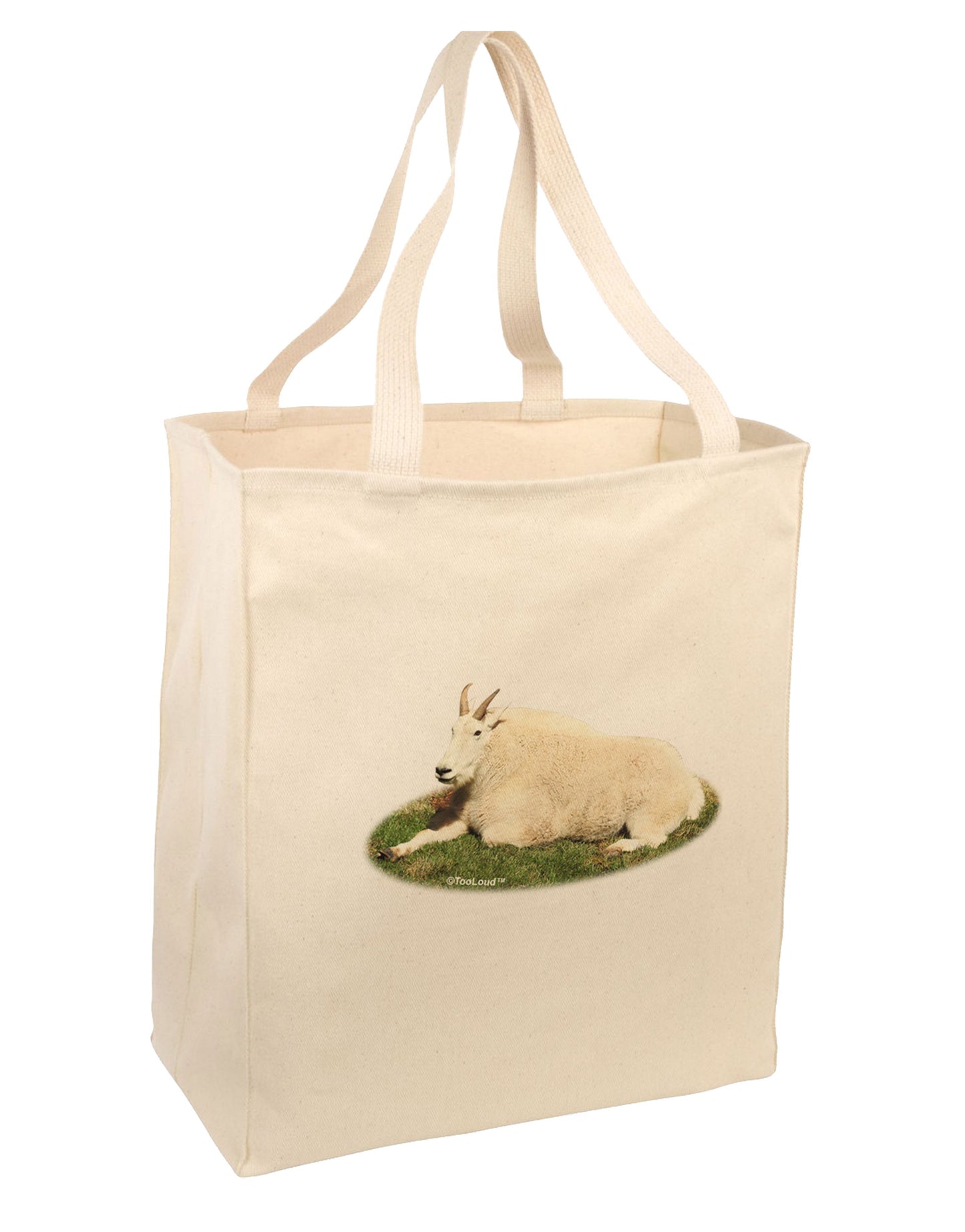 Ram Cutout Large Grocery Tote Bag-Natural-Grocery Tote-TooLoud-Natural-Large-Davson Sales