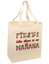 Fiesta Like There's No Manana Large Grocery Tote Bag-Grocery Tote-TooLoud-Natural-Large-Davson Sales