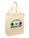 Heart Dubstep Large Grocery Tote Bag-Grocery Tote-TooLoud-Natural-Large-Davson Sales