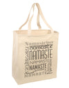 Namaste Rectangle Large Grocery Tote Bag-Grocery Tote-TooLoud-Natural-Large-Davson Sales