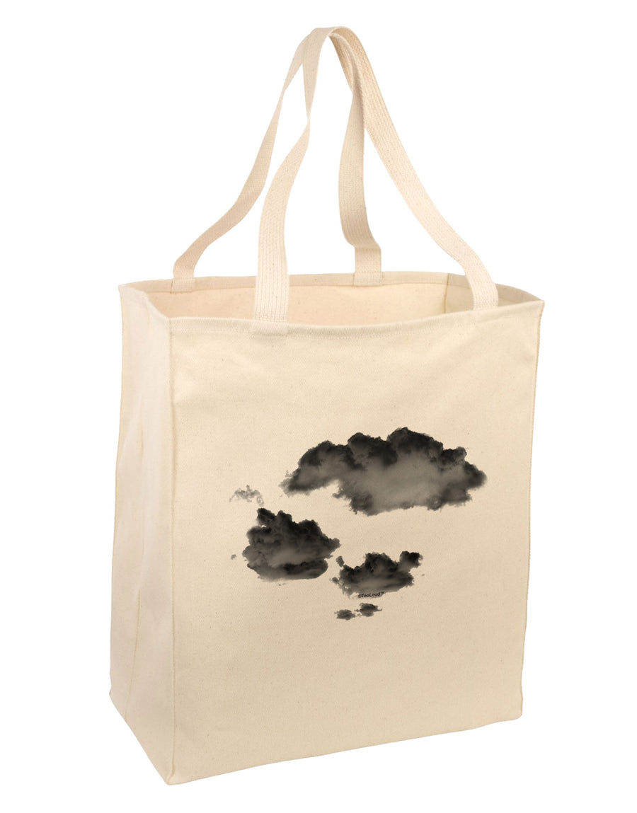 Inverted Puffy Clouds Large Grocery Tote Bag-Grocery Tote-TooLoud-Natural-Large-Davson Sales