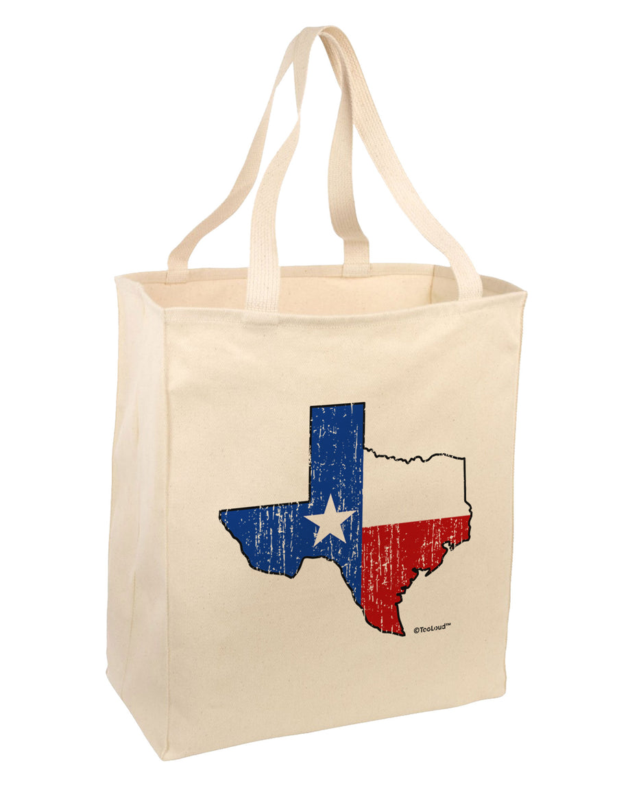 State of Texas Flag Design - Distressed Large Grocery Tote Bag by TooLoud-Grocery Tote-TooLoud-Natural-Large-Davson Sales