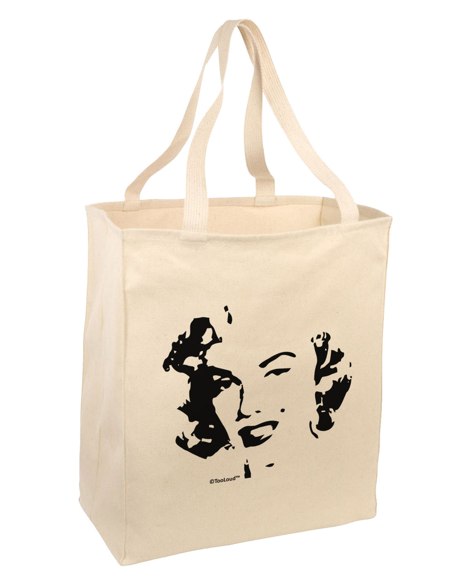 Marilyn Cutout Design Large Grocery Tote Bag by TooLoud-Grocery Tote-TooLoud-Natural-Large-Davson Sales