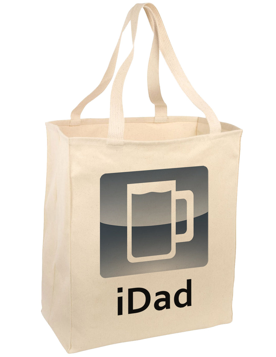 iDad Beer Large Grocery Tote Bag-Grocery Tote-TooLoud-Natural-Large-Davson Sales