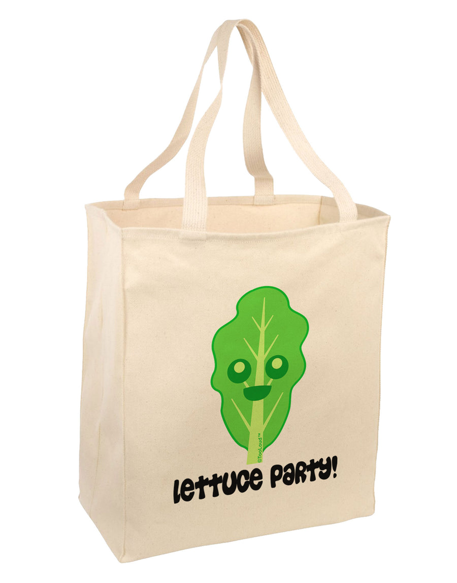 Cute Lettuce - Lettuce Party Large Grocery Tote Bag by TooLoud-Grocery Tote-TooLoud-Natural-Large-Davson Sales