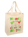 Margaritas - Mexican Flag Colors - Happy Cinco de Mayo Large Grocery Tote Bag by TooLoud-Grocery Tote-TooLoud-Natural-Large-Davson Sales