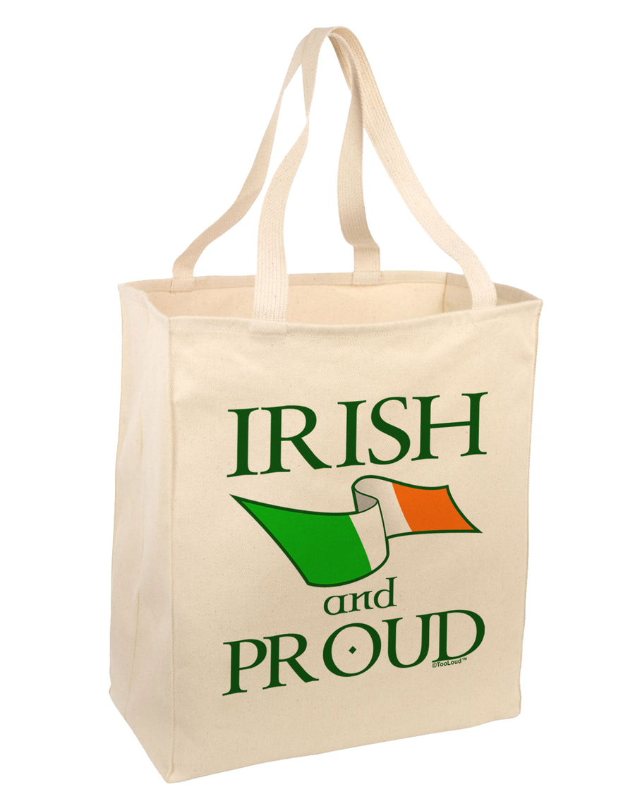 Irish and Proud Large Grocery Tote Bag-Grocery Tote-TooLoud-Natural-Large-Davson Sales