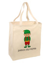 Santa's Little Helper Christmas Elf Boy Large Grocery Tote Bag-Grocery Tote-TooLoud-Natural-Large-Davson Sales