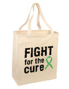 Fight for the Cure - Light Green Ribbon Celiac Disease Large Grocery Tote Bag-Grocery Tote-TooLoud-Natural-Large-Davson Sales