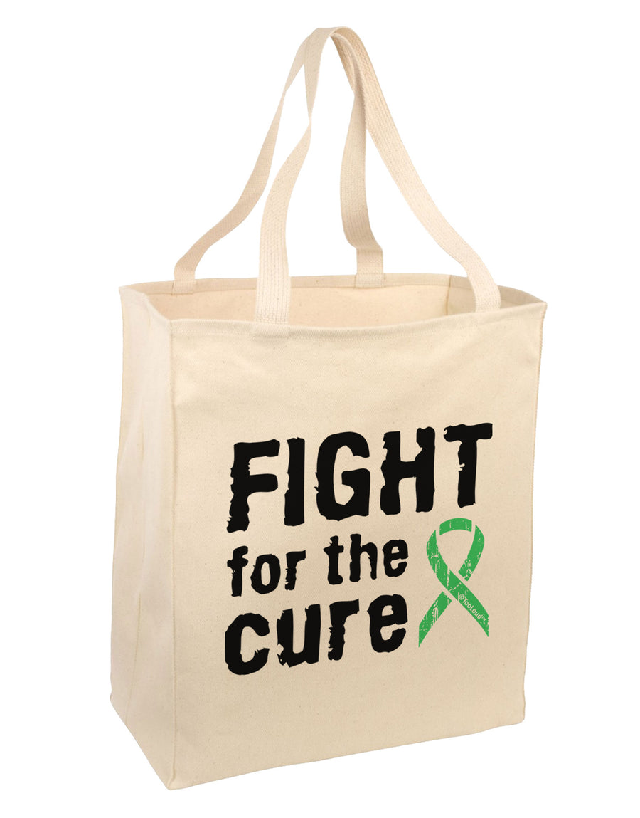 Fight for the Cure - Light Green Ribbon Celiac Disease Large Grocery Tote Bag-Grocery Tote-TooLoud-Natural-Large-Davson Sales