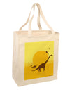 Brontosaurus and Pterodactyl Silhouettes with Sun Large Grocery Tote Bag by TooLoud-Grocery Tote-TooLoud-Natural-Large-Davson Sales