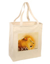 Lion Watercolor 3 Text Large Grocery Tote Bag-Grocery Tote-TooLoud-Natural-Large-Davson Sales