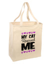 My Cat Rescued Me Large Grocery Tote Bag-Grocery Tote-TooLoud-Natural-Large-Davson Sales