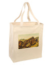 Arizona Mountains Watercolor Large Grocery Tote Bag-Grocery Tote-TooLoud-Natural-Large-Davson Sales