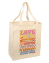 Love is like Sunshine - Sunburst Large Grocery Tote Bag-Grocery Tote-TooLoud-Natural-Large-Davson Sales