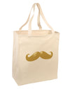 Big Gold Blonde Mustache Large Grocery Tote Bag-Grocery Tote-TooLoud-Natural-Large-Davson Sales