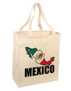 Mexico Outline - Mexican Flag - Mexico Text Large Grocery Tote Bag by TooLoud-Grocery Tote-TooLoud-Natural-Large-Davson Sales