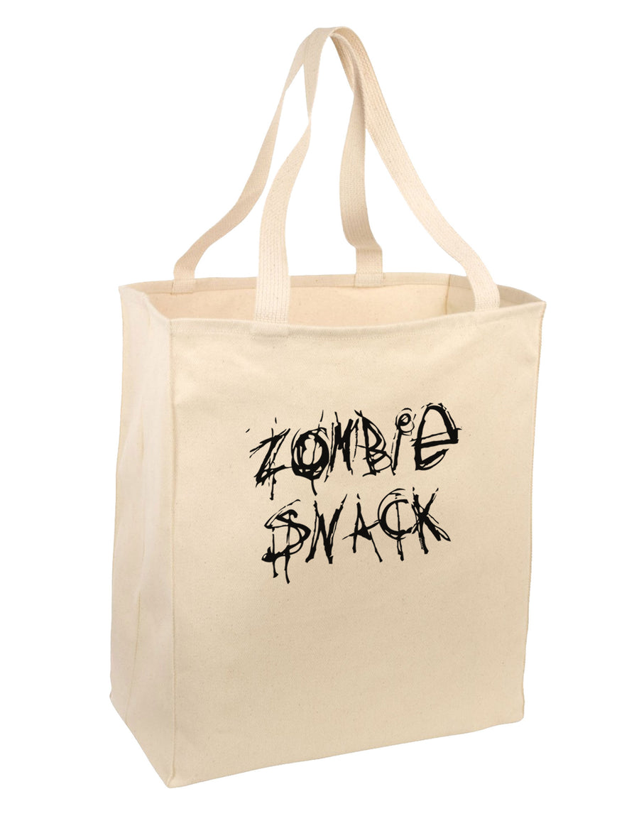 Zombie Snack - Zombie Apocalypse Large Grocery Tote Bag-Grocery Tote-TooLoud-Natural-Large-Davson Sales